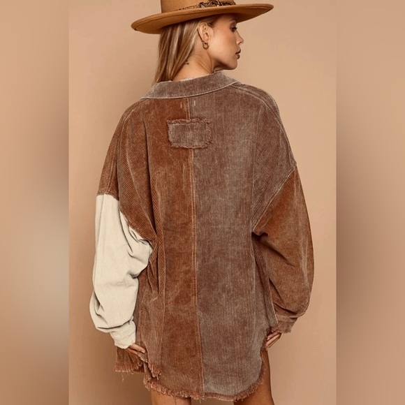 🪷 Together In Spirit Style Corduroy Shacket - Picture 2 of 6